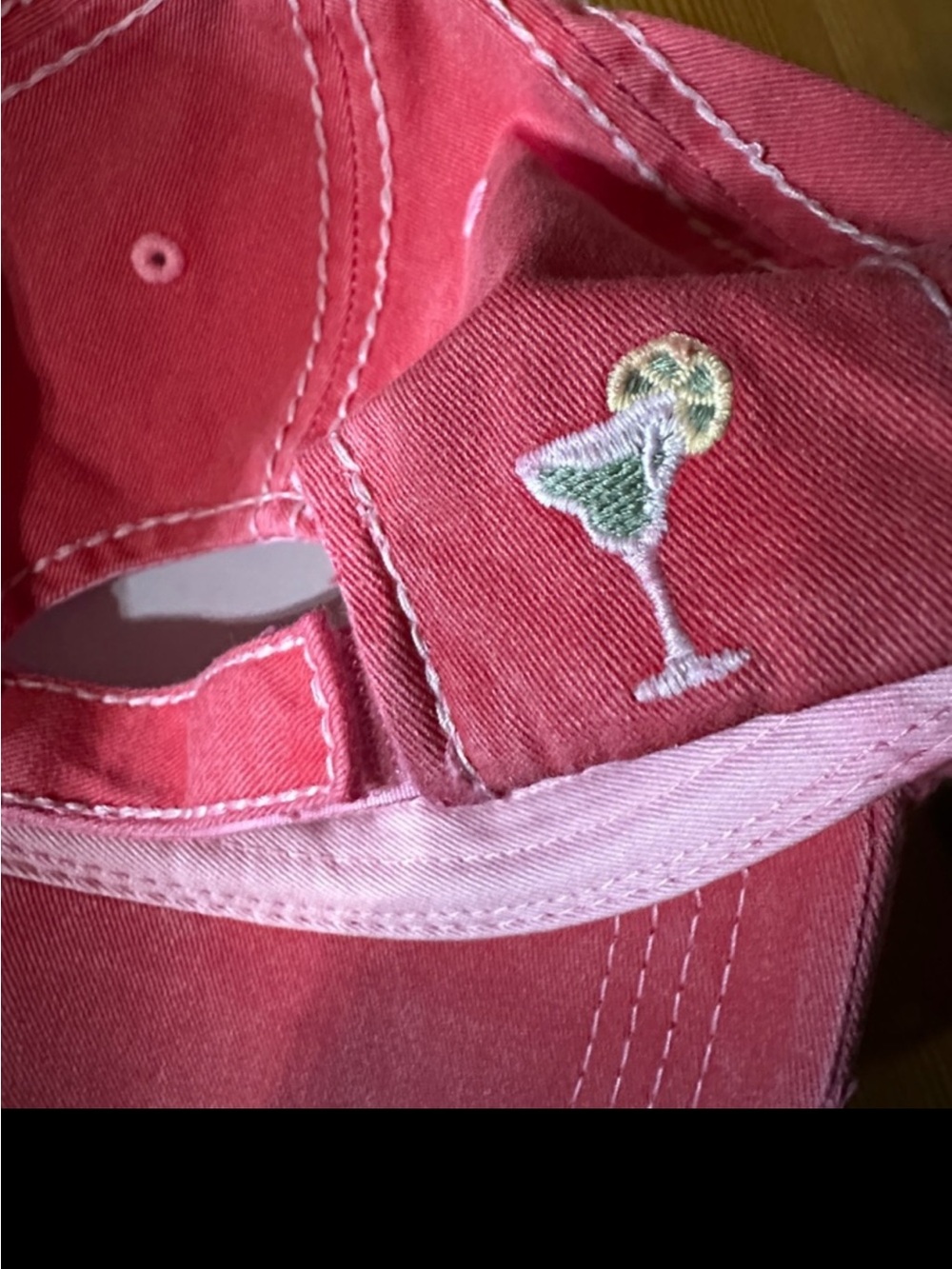 You Had Me at Margaritas Distressed Pink Embroidered Baseball Cap - Picture 3 of 7